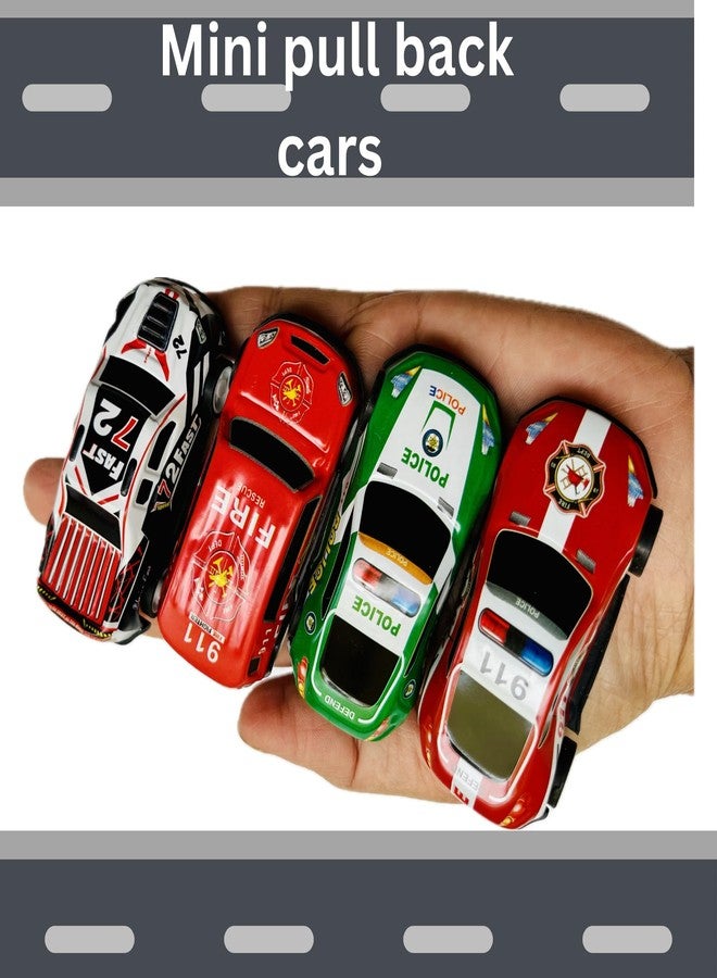 FUN FRY Pull Back Toys for Kids - Jumping Stunt Racing Cars, Mini Model Set for Boys 5-8, Die Cast Metal Toy (Mini Pull Back) - Image 3